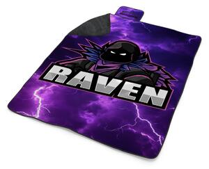 Sablio Plážová deka FORTNITE RAVEN Fialová búrka: 200x140 cm