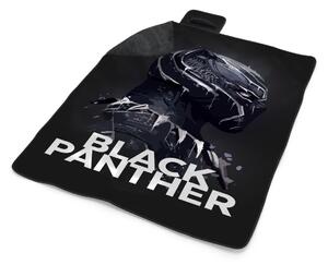 Sablio Plážová deka BLACK PANTHER z profilu Čierny: 200x140 cm