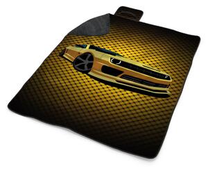Sablio Plážová deka Chevrolet Camaro Žltá mriežka: 200x140 cm