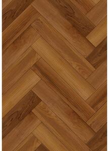 Mexen Lubbock vinylové panely rybia kosť 635 x 127 mm SPC 6,5 mm, podklad IPEX 1,5 mm, 4 V-drážka, teak