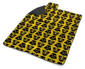 Sablio Plážová deka Star Wars Stormtrooperi Pattern na žltej: 200x140 cm