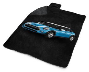 Sablio Plážová deka Mini sedan Čierne pozadie: 200x140 cm