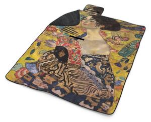Sablio Plážová deka Dáma s vejárom - Gustav Klimt: 200x140 cm