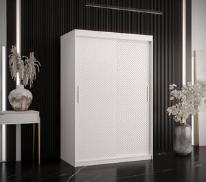 Skriňa s posuvnými dverami PAOLA - šírka 120 cm, biela