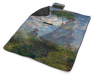 Sablio Plážová deka Dáma so slnečníkom - Claude Monet: 200x140 cm