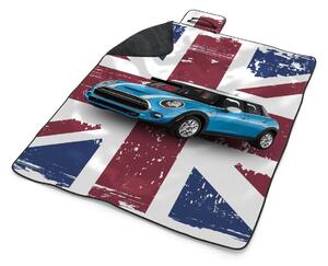 Sablio Plážová deka Mini sedan Britská vlajka: 200x140 cm