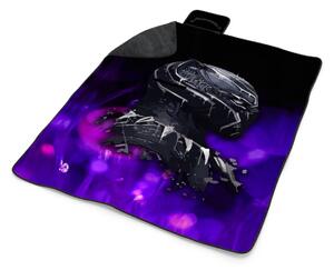 Sablio Plážová deka BLACK PANTHER Fialová luminiscencia: 200x140 cm