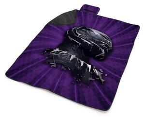 Sablio Plážová deka BLACK PANTHER z profilu Fialový: 200x140 cm
