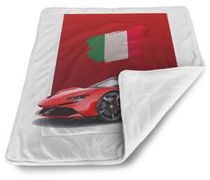 Sablio Deka pre bábätko Ferrari Talianska vlajka na červenom bloku - 80x100 cm