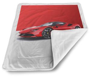 Sablio Deka pre bábätko Ferrari na červeno-bielej - 80x100 cm