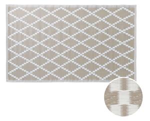 COLOUR CLASH Vonkajší koberec kosoštvorce 150 x 90 cm - prírodná