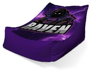 Sablio Sedací vak Lounge FORTNITE RAVEN Fialová búrka - 80 x 95 x 50 cm