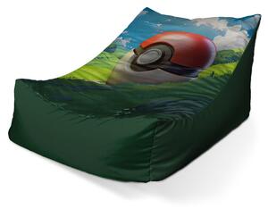 Sablio Sedací vak Lounge Pokemon ball Krajina - 80 x 95 x 50 cm