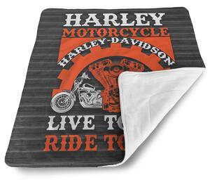 Sablio Deka pre bábätko Harley-Davidson Live to ride, ride to live - 80x100 cm
