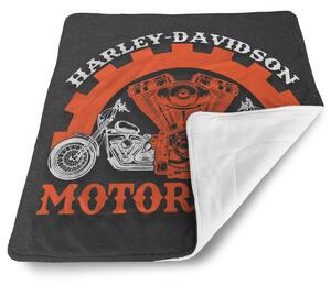 Sablio Deka pre bábätko Harley-Davidson motor Čierne pozadie - 80x100 cm