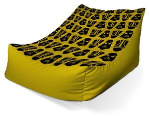 Sablio Sedací vak Lounge Star Wars Stormtrooperi Pattern na žltej - 80 x 95 x 50 cm