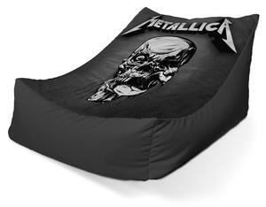 Sablio Sedací vak Lounge METALLICA Lebka Sivá - 80 x 95 x 50 cm