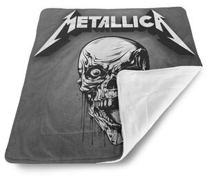 Sablio Deka pre bábätko METALLICA Lebka Sivá - 80x100 cm