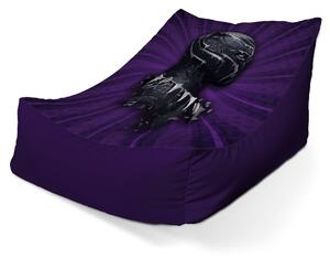 Sablio Sedací vak Lounge BLACK PANTHER z profilu Fialový - 80 x 95 x 50 cm