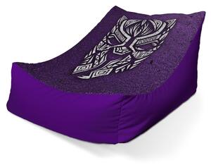 Sablio Sedací vak Lounge BLACK PANTHER wakanda forever Biely - 80 x 95 x 50 cm