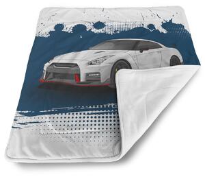 Sablio Deka pre bábätko Nissan GTR 35 Modrý - 80x100 cm