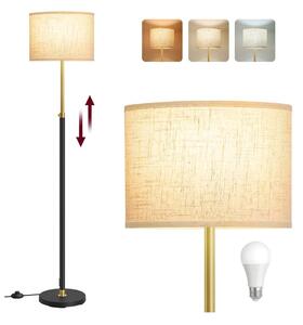 SONGMICS Výškově nastavitelná stojací lampa Vasagle Eupho zlatá/černá