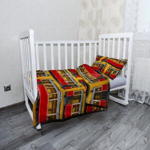 Sablio Mikroplyšové detské obliečky do postieľky Pražské historické električky Žltý Pattern - 120x90 / 40x60