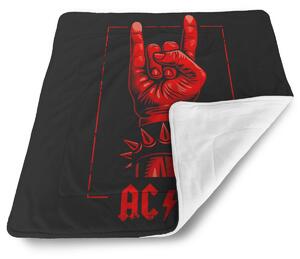 Sablio Deka pre bábätko ACDC Červená ruka - 80x100 cm