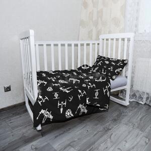 Sablio Mikroplyšové detské obliečky do postieľky Star Wars Vesmírne lode Pattern - 120x90 / 40x60