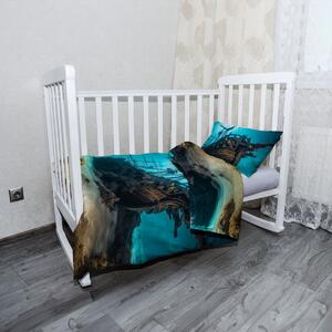 Sablio Mikroplyšové detské obliečky do postieľky Vrak drevenej lode na dne mora - 130x90 / 40x60