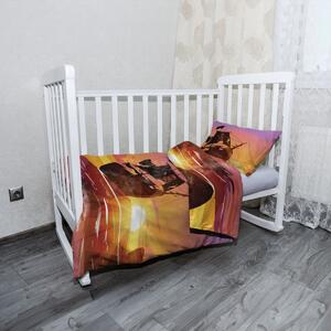 Sablio Mikroplyšové detské obliečky do postieľky Pirátska loď pri západe slnka - 120x90 / 40x60