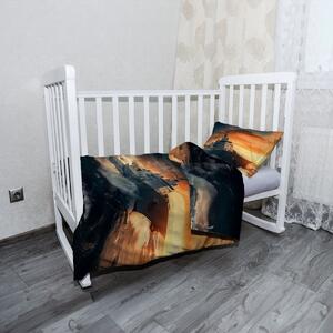Sablio Mikroplyšové detské obliečky do postieľky Vojnová loď v rozbúrených vodách - 130x90 / 40x60