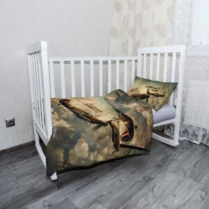 Sablio Mikroplyšové detské obliečky do postieľky Stíhačky Spitfire v leteckej bitke - 130x90 / 40x60