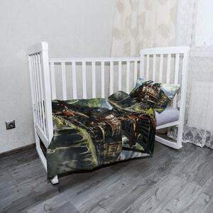 Sablio Mikroplyšové detské obliečky do postieľky Parná lokomotíva na viadukte - 100x135 / 40x60
