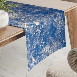 Biante Zamatový behúň na stôl Isabela IBL-005 Gold Design kráľovská modrá 20x120 cm