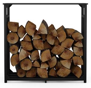 Blumfeldt Valdivian sklad dreva | 1,5 ložného metra | stabilný | oceľ | kryt proti dažďu | taška na prenášanie