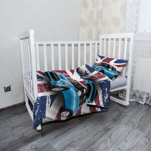 Sablio Mikroplyšové detské obliečky do postieľky Mini sedan Britská vlajka - 100x135 / 40x60