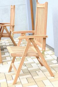 TEXIM EDY - záhradný teaková skladacie a polohovacie stolička