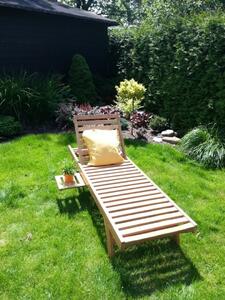 TEXIM WAWE - drevené zahradné ležadlo, teak