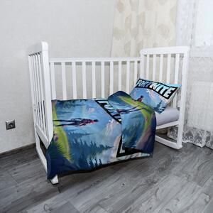 Sablio Mikroplyšové detské obliečky do postieľky FORTNITE Horská krajina - 120x90 / 40x60