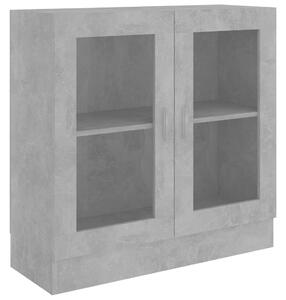 Vitrína, betónovo sivá 82,5x30,5x80 cm, kompozitné drevo