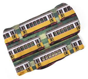 Sablio Deka Lisabonské historické električky Zelený Pattern - 150x120 cm
