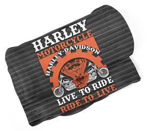 Sablio Deka Harley-Davidson Live to ride, ride to live - 150x120 cm
