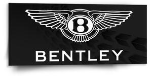 Sablio Obraz Logo Bentley Čierny - 110x50 cm