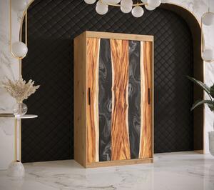 Šatníková skriňa s posuvnými dverami STACY 2 - šírka 100 cm, dub artisan