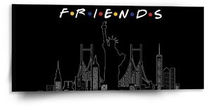 Sablio Obraz Seriál Priatelia FRIENDS Obrysy - 110x50 cm