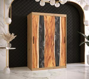 Šatníková skriňa s posuvnými dverami STACY 2 - šírka 120 cm, dub artisan