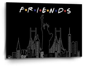 Sablio Obraz Seriál Priatelia FRIENDS Obrysy - 90x60 cm