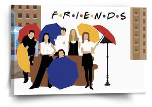 Sablio Obraz Seriál Priatelia FRIENDS Gauč pri fontáne - 120x80 cm