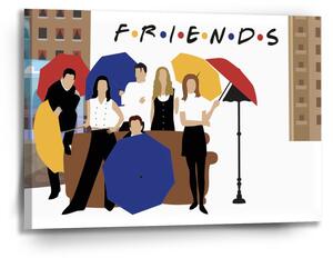 Sablio Obraz Seriál Priatelia FRIENDS Gauč pri fontáne - 90x60 cm